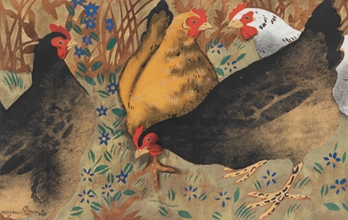 Georges Manzana Pissarro - Les poules